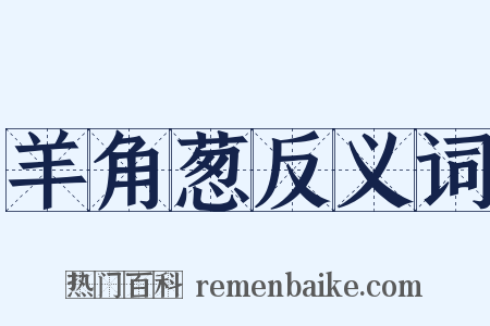 羊角葱反义词是什么意思的图片